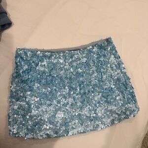 Runaway the label blue sequin skirt
